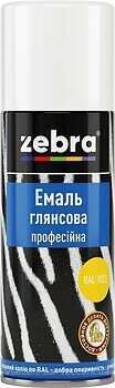 Фото Зебра Емаль глянсова професійна помаранчева 400 мл