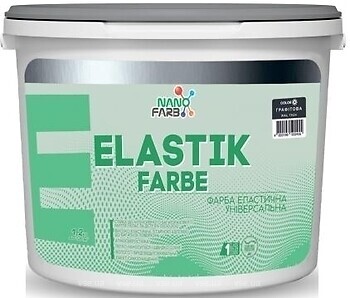 Фото Nanofarb Elastikfarbe серый графит 6 кг (4820198592479)