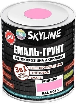 Фото Skyline Емаль 3 в 1 акрил-поліуретанова рожева 3.6 кг (E3-13015-S-3)