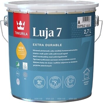 Фото Tikkurila Luja 7 А біла 0.9 л