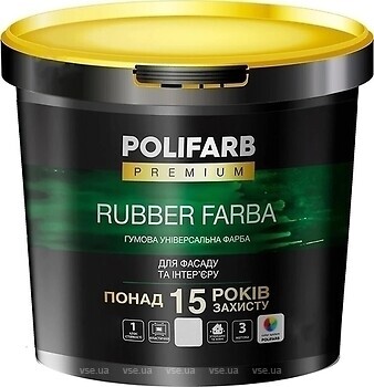 Фото Polifarb Rubber 12 кг коричнева