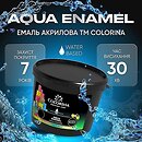 Фото Colorina Aqua Enamel черная шелковисто-матовая 0.9 л