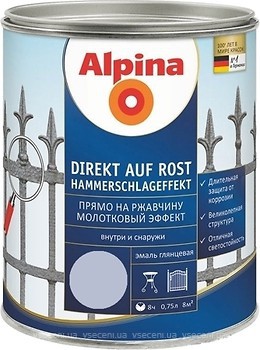 Фото Alpina Direkt auf Rost Hammerschlageffekt 0.3 л серебристая