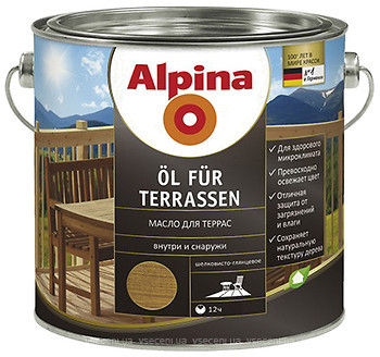 Фото Alpina Oel Terrassen TR 0.75 л прозоре
