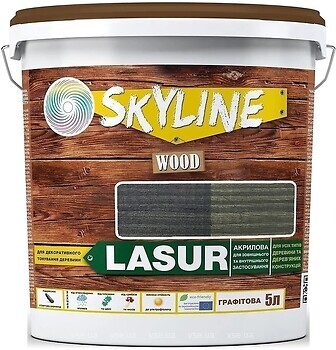 Фото Skyline Lasur Wood графитовая 5 л (SK-L5-GR)