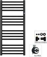 Фото Instal Projekt Circo 1095x500 Black Matte MOA + вентиль Integra