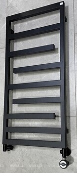 Фото Terma Juno 1040x500 Black Matte MOA + вентиль Integra