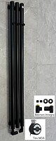 Фото Terma Rolo Hanger 1200x150 Black mat Moa + вентиль Integra