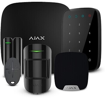 Фото Ajax StarterKit + HomeSiren + KeyPad Black