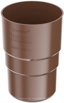 Фото Bryza Соединитель трубы 125/90 90.2x145 мм коричневый