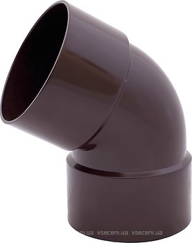 Фото Profil Коліно двухмуфтовое 130/100 60° 100 мм коричневий