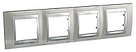 Фото Schneider Рамка Unica MGU66.008.039 чотирьохпостова горизонтальна