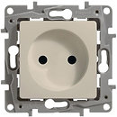 Фото Legrand Розетка Etika (672334) с винтовыми клеммами и шторками