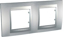 Фото Schneider Рамка Unica MGU6.004.30 двопостова горизонтальна