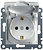 Фото Hager Розетка Lumina-2 WL1150 с крышкой