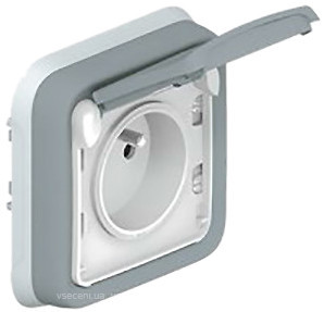 Фото Legrand Розетка Plexo (069831) зі шторками і кришкою