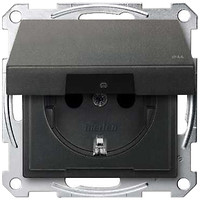 Фото Schneider Розетка Merten System M MTN2314-0414 з заземленням і кришкою