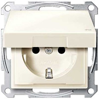 Фото Schneider Розетка Merten System M MTN2314-0344 з заземленням і кришкою