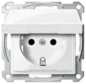Фото Schneider Розетка Merten System M MTN2310-0319 з заземленням і кришкою