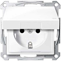 Фото Schneider Розетка Merten System M MTN2314-0325 з заземленням і кришкою