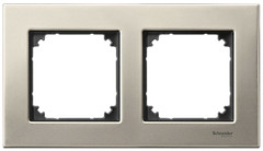 Фото Schneider Рамка Merten M-Elegance MTN403205 двопостова