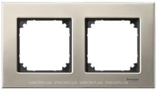 Фото Schneider Рамка Merten M-Elegance MTN403205 двопостова
