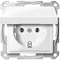 Фото Schneider Розетка Merten System M MTN2311-0319 з кришкою і шторками