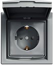 Фото Schneider Розетка Asfora EPH3100362 з заземленням і кришкою
