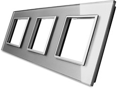 Фото Livolo Рамка Crystal Panel VL-C7-SR/SR/SR-15 трипостова