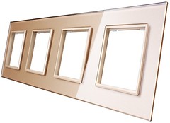 Фото Livolo Рамка Crystal Panel VL-C7-SR/SR/SR/SR-13 чотирьохпостова