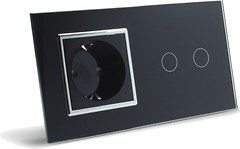 Фото Livolo Розетка з сенсорним вимикачем VL-C702/C7C1EU-12C з підсвічуванням