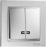 Фото Mono Electric Вимикач Despina 102-212125-103 двоклавішний з підсвічуванням