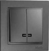 Фото Mono Electric Вимикач Despina 102-202025-103 двоклавішний з підсвічуванням