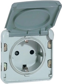 Фото Legrand Розетка Plexo (069570) одинарна з заземленням і кришкою