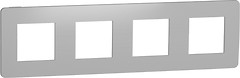 Фото Schneider Рамка Unica New Studio Metal NU280855 чотирьохпостова