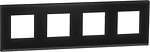 Фото Schneider Рамка Unica New Pure NU600886 чотирьохпостова горизонтальна