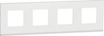 Фото Schneider Рамка Unica New Pure NU600889 чотирьохпостова горизонтальна