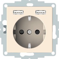 Фото Schneider Розетка Merten MTN2366-0344 одинарна з заземленням і захисною шторкою + USB