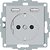 Фото Schneider Розетка Merten MTN2366-0460 одинарная с заземлением и защитной шторкой + USB