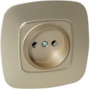 Фото Horoz Electric Розетка ELA 112-007-0005-030 одинарна без заземлення золота