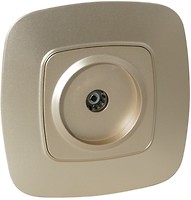 Фото Horoz Electric Розетка ELA 112-007-0009-030 телевізійна прохідна золота