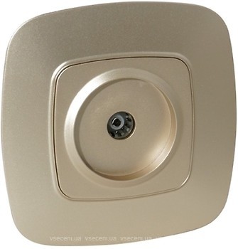 Фото Horoz Electric Розетка ELA 112-007-0009-030 телевізійна прохідна золота