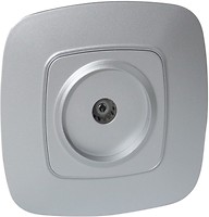 Фото Horoz Electric Розетка ELA 112-007-0009-020 телевізійна прохідна срібна