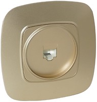 Фото Horoz Electric Розетка ELA 112-007-0011-030 комп'ютерна одинарна золота