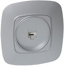 Фото Horoz Electric Розетка ELA 112-007-0010-020 телефонна одинарна срібна