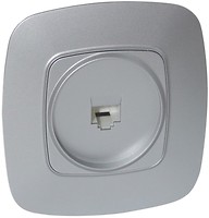 Фото Horoz Electric Розетка ELA 112-007-0011-020 комп'ютерна одинарна срібна
