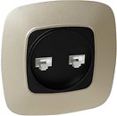 Фото Horoz Electric Розетка ELA 112-007-0017-040 комп'ютерна подвійна чорна, золота