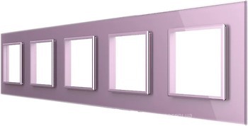 Фото Livolo Рамка Crystal Panel VL-C7-SR/SR/SR/SR/SR-17 п'ятипостова