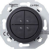 Фото Schneider Кнопковий вимикач Renova WDE011272 чотирьохклавішний з підсвічуванням