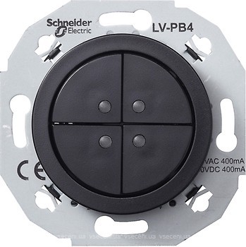 Фото Schneider Кнопковий вимикач Renova WDE011272 чотирьохклавішний з підсвічуванням